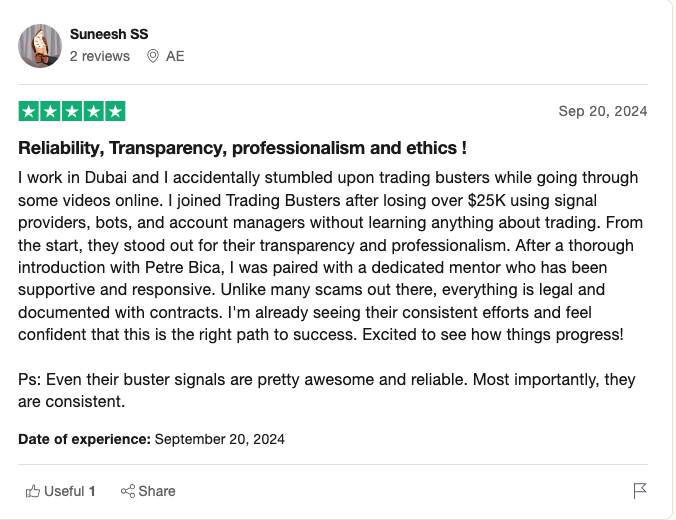 trading busters - reviews - testimonials-trust pilot1005